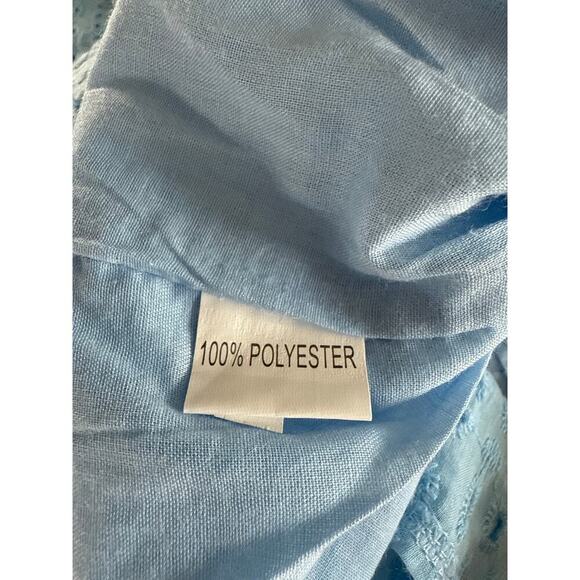 Charlie Charlie Charlotte Women's Ruffle Eyelet Summer Mini Dress Sz XL Blue NWT - Picture 7 of 7